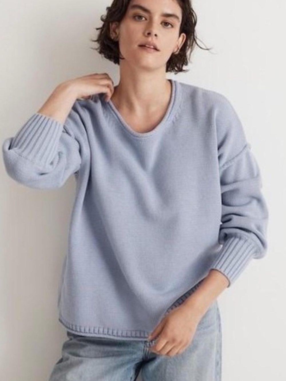 Powder blue Madewell sweater